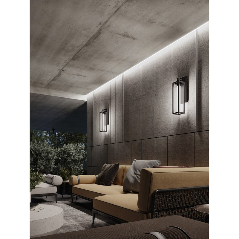 AFX Lighting Avery 1Lt 24" LED Outdoor Wall Sconce/25W, BK/WH
