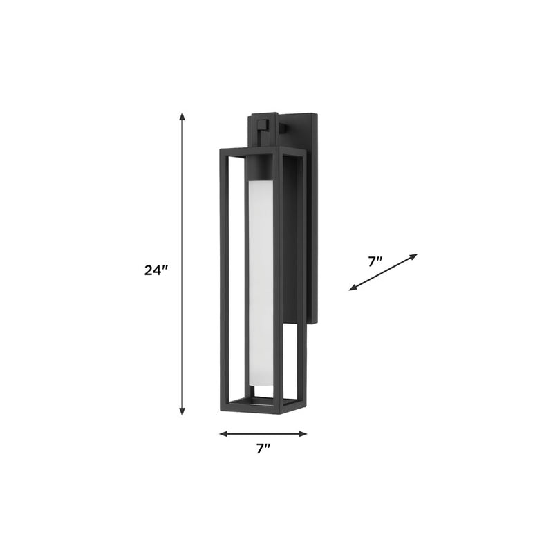 AFX Lighting Avery 1Lt 24" LED Outdoor Wall Sconce/25W, BK/WH