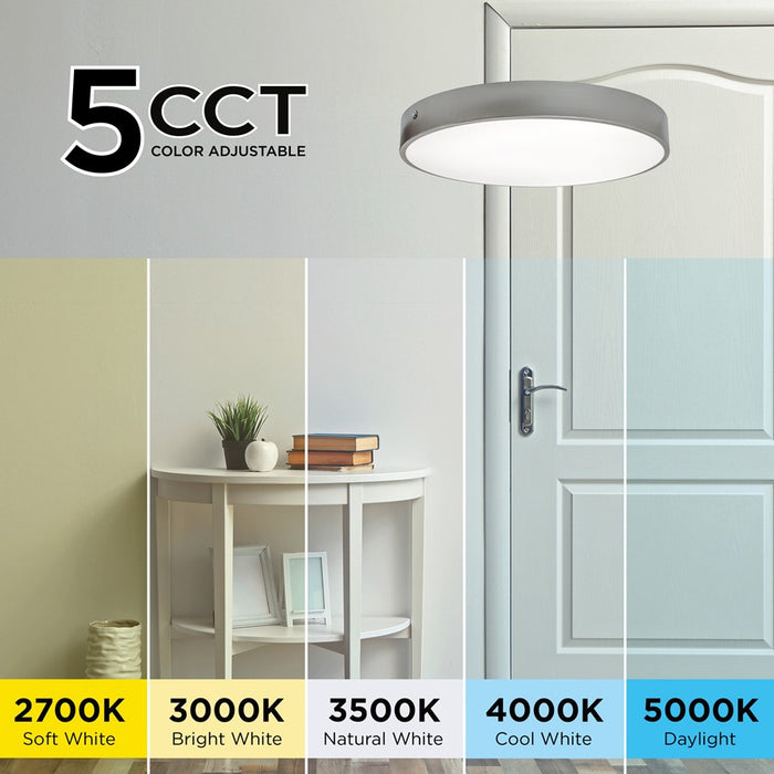 AFX Lighting Bailey 1 Light 14" LED Ceiling Light, Black/Frosted