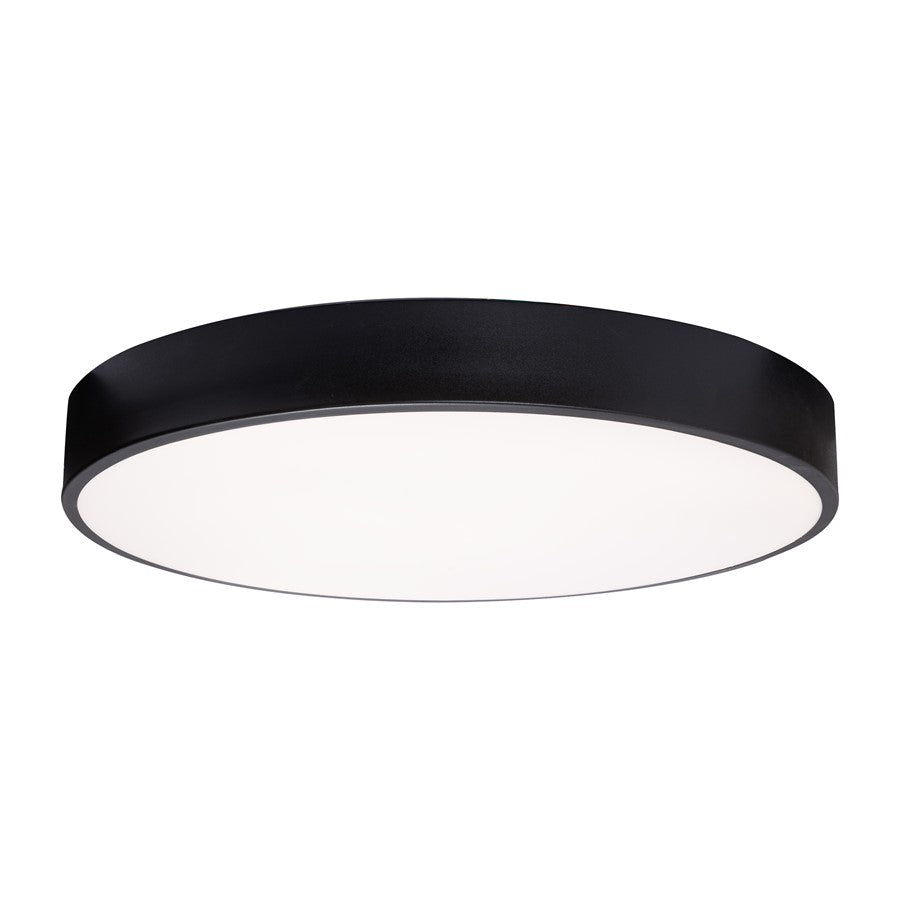 AFX Lighting Bailey 1 Light 19" LED Ceiling Light, Black/Frosted