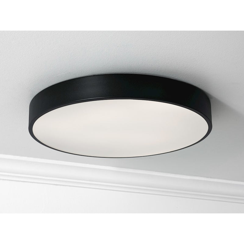 AFX Lighting Bailey 1 Light 19" LED Ceiling Light, Black/Frosted