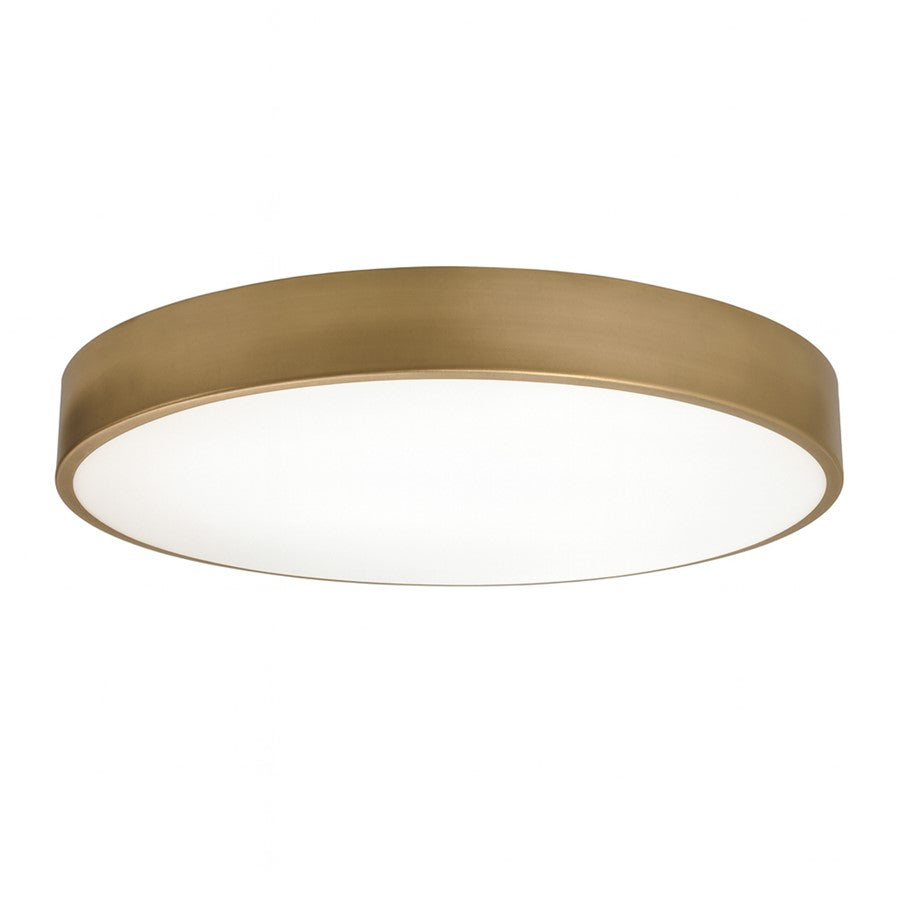 AFX Lighting Bailey 1Lt 19" Flush Mount, Antique Brass/Frosted - BAYF19LAJUDLB