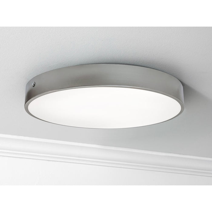 AFX Lighting Bailey 1Lt 19" LED Ceiling Light, Nickel/Frosted