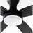 AFX Lighting Banks 1Lt 52" 3 Blade LED Ceiling Fan, BK/FR