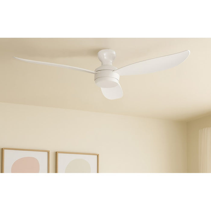 AFX Lighting Banks 1Lt 52" 3 Blade LED Fan, WH/FR/Remote