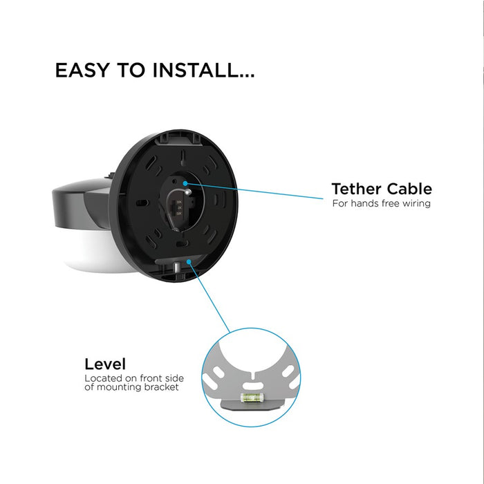 AFX Lighting Benton 1LT 5'' LED Outdoor Sconce, Black/White