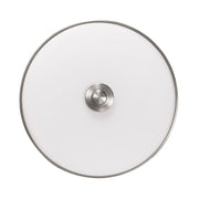 AFX Boswell 10in LED Flush Mount | Modern Satin Nickel and White Glass | Bedroom & Hallway | 10.25 x 10.25 x 3.25 in | Model BOSF11LAJD1SN