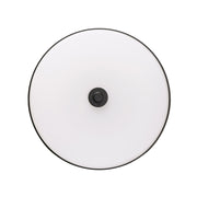 AFX Boswell 13in LED Flush Mount | Transitional Black and White Glass | Bedroom & Hallway Ceiling Light | 1700 Lumens, 5-CCT | Model BOSF14LAJD1BK
