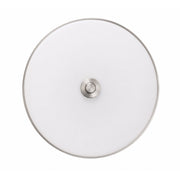 AFX Boswell 13in LED Flush Mount | Transitional Satin Nickel and White Glass | Bedroom & Hallway Ceiling Light | 1700 Lumens | Model BOSF14LAJD1SN