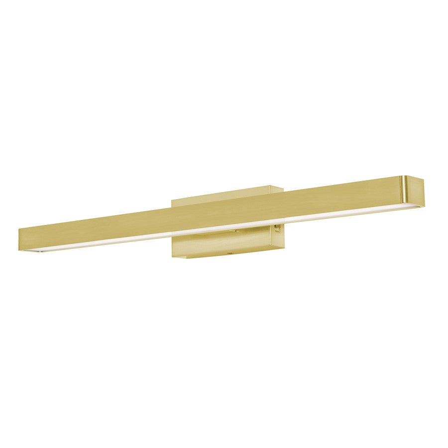 AFX Lighting Brock 2LT 24'' LED Vanity, Satin Brass/White - BRCV2403LAJUDSB