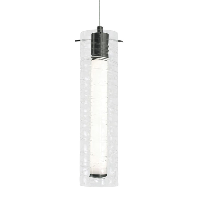 AFX Lighting Bari 1Lt 4" LED Pendant, Black/Clear - BRIP04LAJUDBK