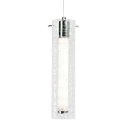 AFX Lighting Bari 1Lt 4" LED Pendant, Chrome/Clear - BRIP04LAJUDPC