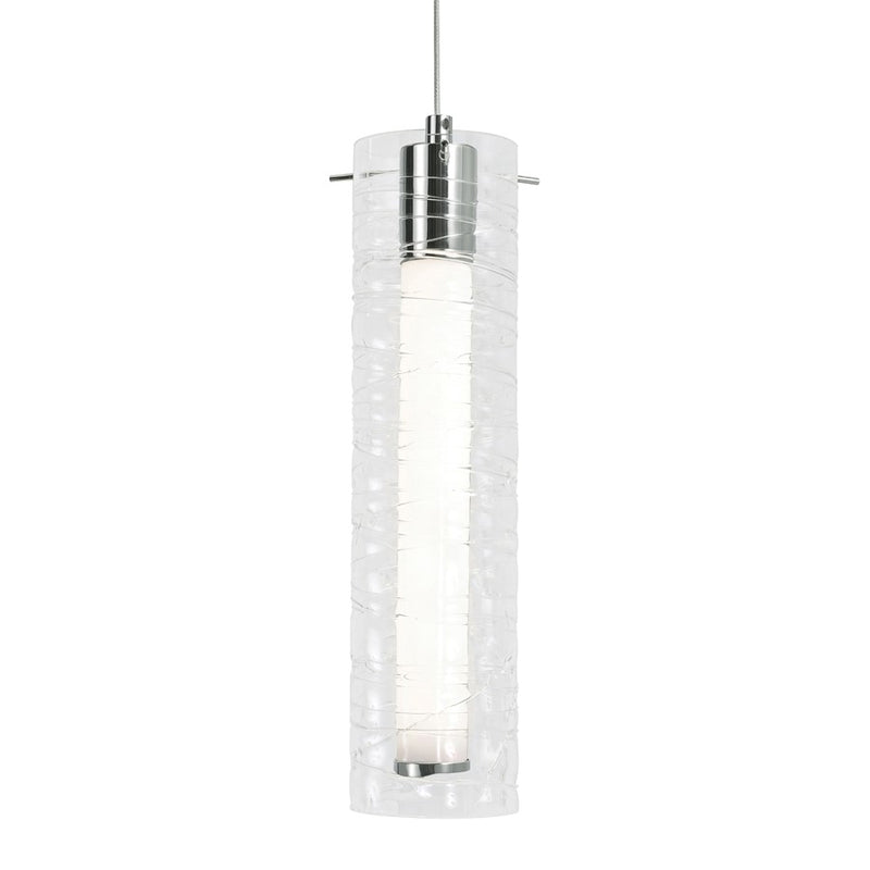 AFX Lighting Bari 1Lt 4" LED Pendant, Chrome/Clear - BRIP04LAJUDPC