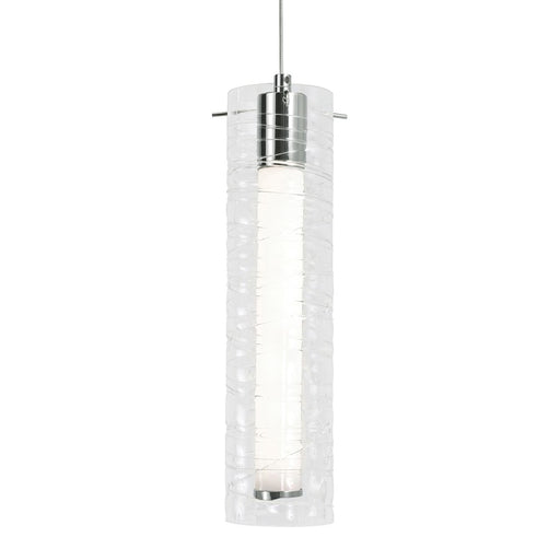 AFX Lighting Bari 1Lt 4" LED Pendant, Chrome/Clear - BRIP04LAJUDPC