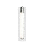 AFX Lighting Bari 1Lt 4" LED Pendant, Nickel/Clear - BRIP04LAJUDSN