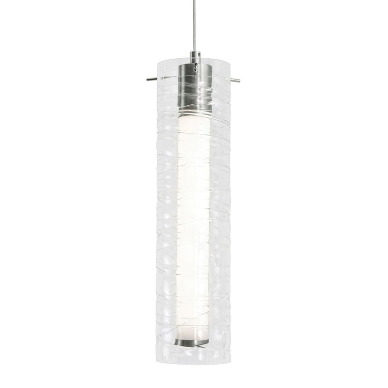 AFX Lighting Bari 1Lt 4" LED Pendant, Nickel/Clear - BRIP04LAJUDSN