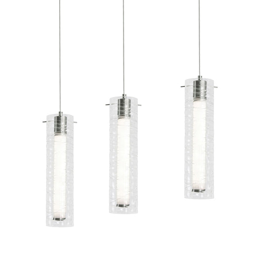 AFX Lighting Bari 3Lt 36" Linear Pendant, Satin Nickel/Clear