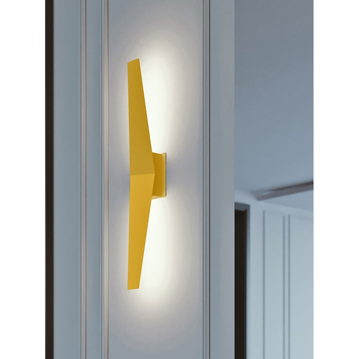 AFX Lighting Brink 1 Light 24" LED Wall Sconce, Gold/White