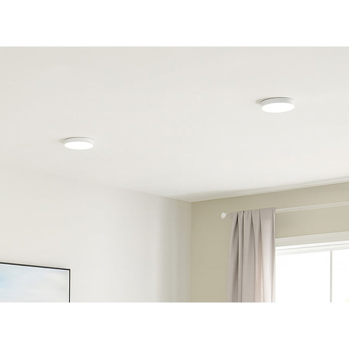 AFX Lighting Brim 1Lt 5" LED Flush Mount, White/White