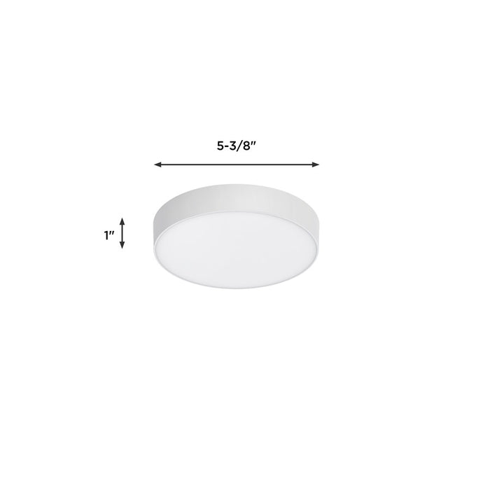 AFX Lighting Brim 1Lt 5" LED Flush Mount, White/White