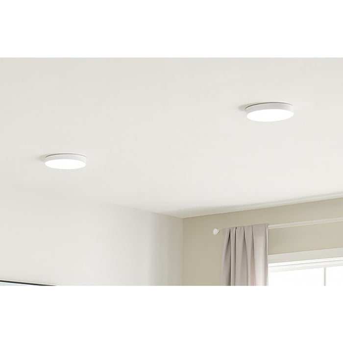 AFX Lighting Brim 1Lt 7" LED Flush Mount, White/White