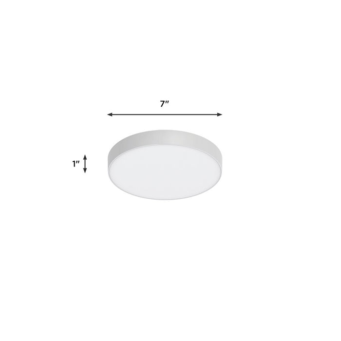 AFX Lighting Brim 1Lt 7" LED Flush Mount, White/White