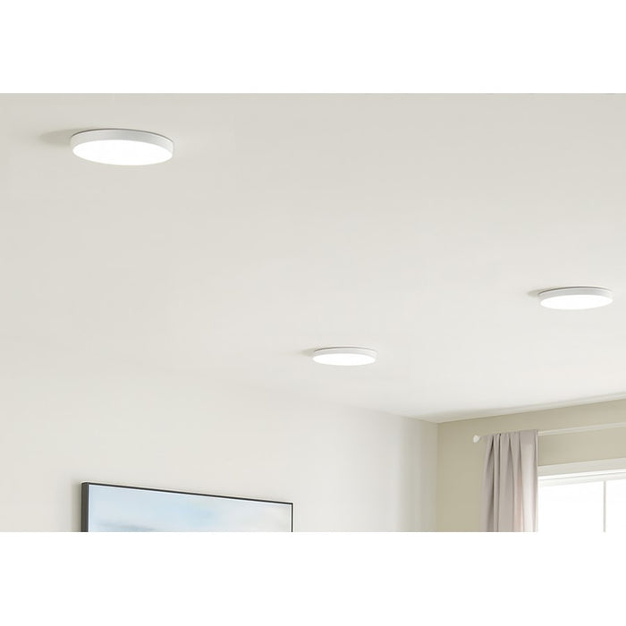 AFX Lighting Brim 1Lt 9" LED Flush Mount, White/White