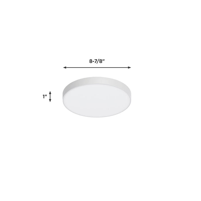 AFX Lighting Brim 1Lt 9" LED Flush Mount, White/White