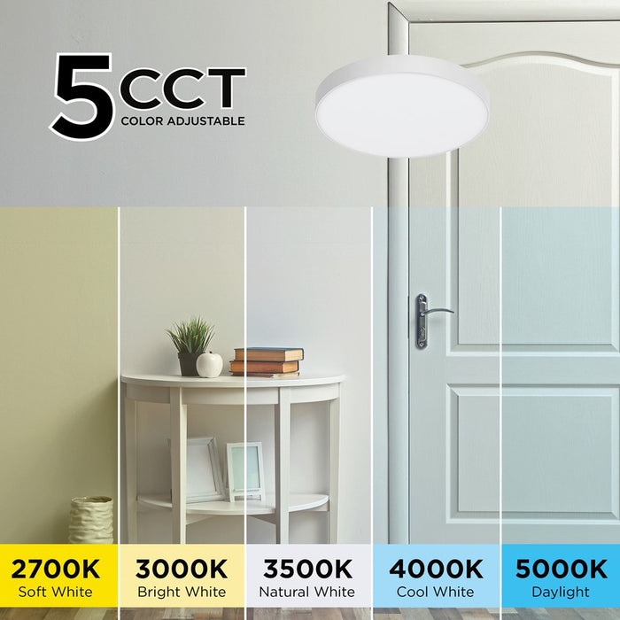 AFX Lighting Brim 1Lt 9" LED Flush Mount, White/White