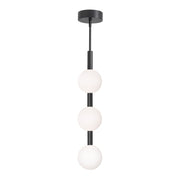 AFX Lighting Baroque 3 Light Pendant, Black/White - BRQP32LAJUDBK