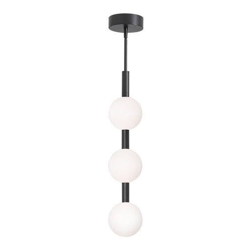 AFX Lighting Baroque 3 Light Pendant, Black/White - BRQP32LAJUDBK