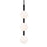 AFX Lighting Baroque 3 Light Pendant, Black/White