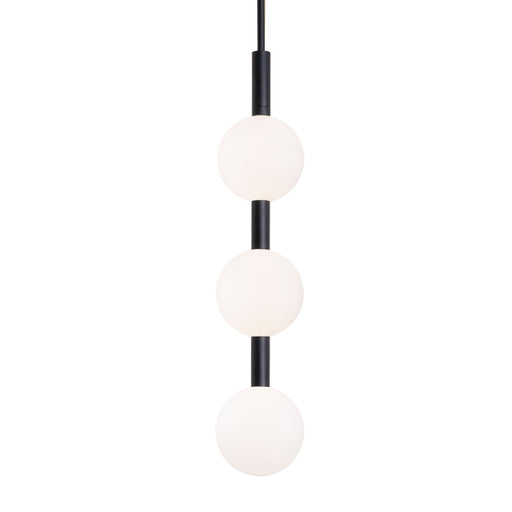 AFX Lighting Baroque 3 Light Pendant, Black/White