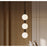 AFX Lighting Baroque 3 Light Pendant, Black/White