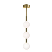 AFX Lighting Baroque 3 Light Pendant, Light Antique Brass/White - BRQP32LAJUDLB