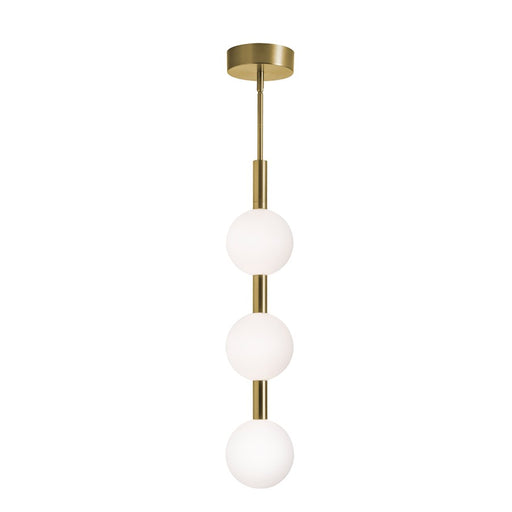 AFX Lighting Baroque 3 Light Pendant, Light Antique Brass/White - BRQP32LAJUDLB