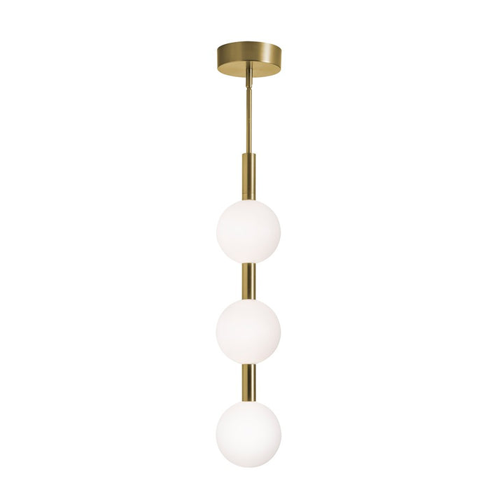 AFX Lighting Baroque 3 Light Pendant, Light Antique Brass/White - BRQP32LAJUDLB