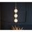 AFX Lighting Baroque 3 Light Pendant, Light Antique Brass/White