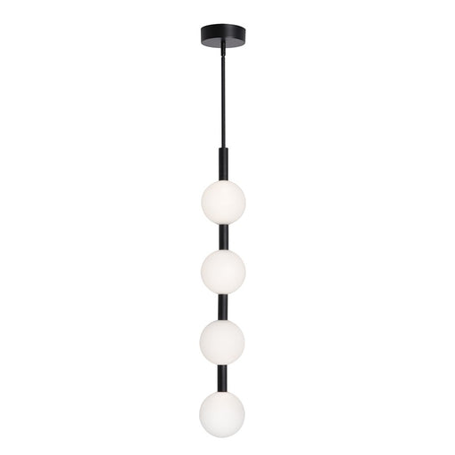 AFX Lighting Baroque 4 Light Pendant, Black/White - BRQP42LAJUDBK