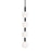 AFX Lighting Baroque 4 Light Pendant, Black/White