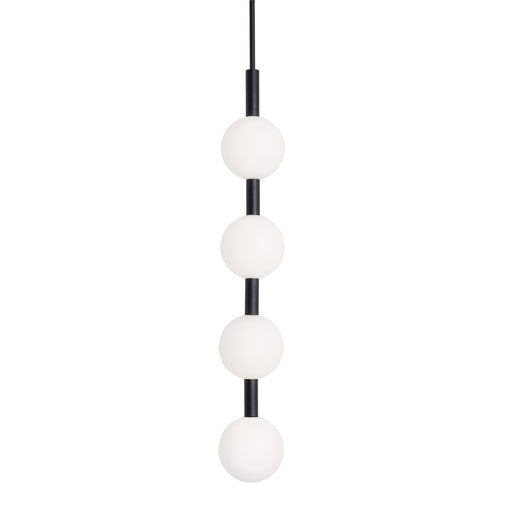 AFX Lighting Baroque 4 Light Pendant, Black/White