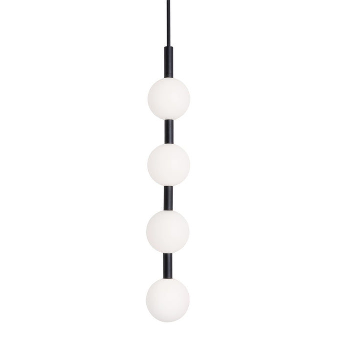 AFX Lighting Baroque 4 Light Pendant, Black/White