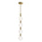 AFX Lighting Baroque 4 Light Pendant, Light Antique Brass/White - BRQP42LAJUDLB