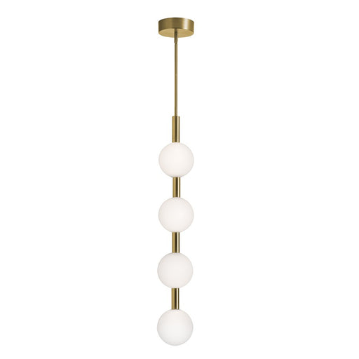 AFX Lighting Baroque 4 Light Pendant, Light Antique Brass/White - BRQP42LAJUDLB