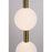 AFX Lighting Baroque 4 Light Pendant, Light Antique Brass/White