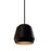 AFX Lighting Bronx Lt 10" Medium Pendant, Gold/Black - BRXP10MBBKGD