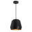AFX Lighting Bronx Lt 10" Medium Pendant, Gold/Black
