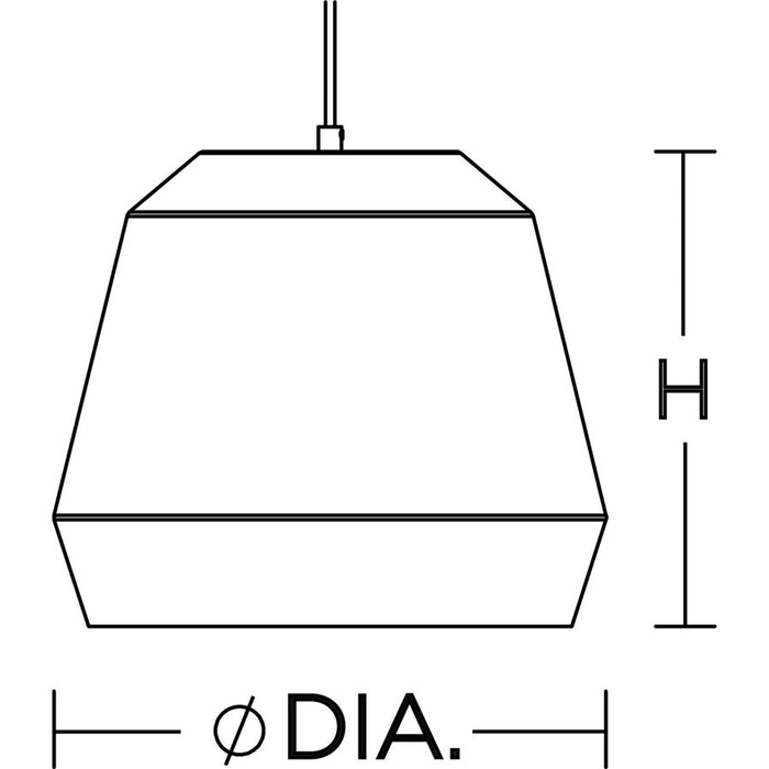 AFX Lighting Bronx Lt 10" Medium Pendant, Gold/Black