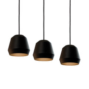 AFX Bronx 36in 3-Light Linear Multi Pendant | Modern Black and Gold Steel | Kitchen Island & Dining Room | 36 x 10 x 8.63 in | Model BRXP10MBBKGDLNR3