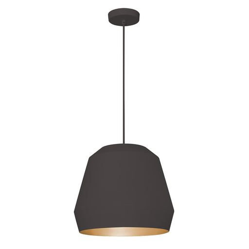 AFX Lighting Bronx Lt 14" Medium Pendant, Gold/Black